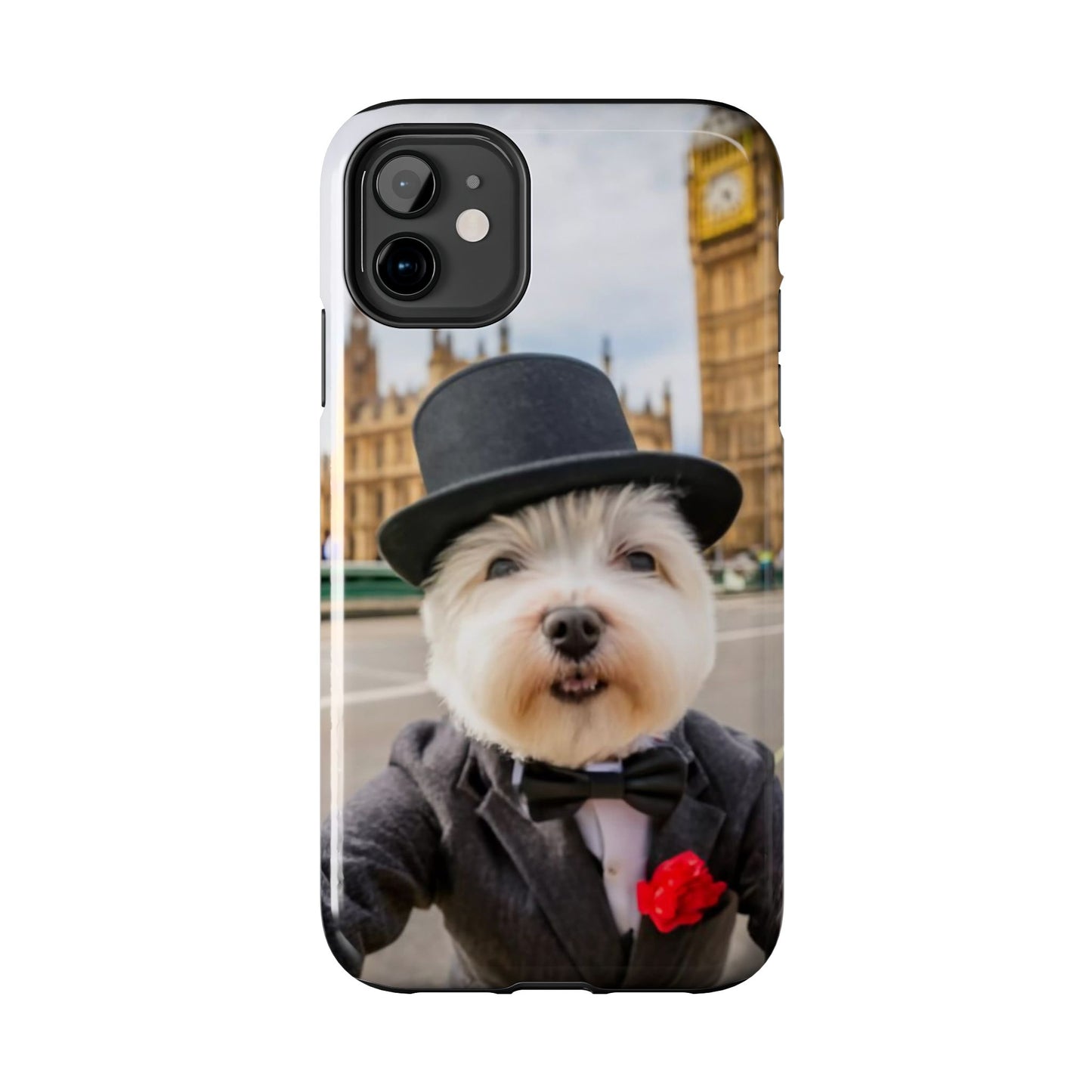 Dapper Maltese Selfie at Big Ben Tough Phone Case