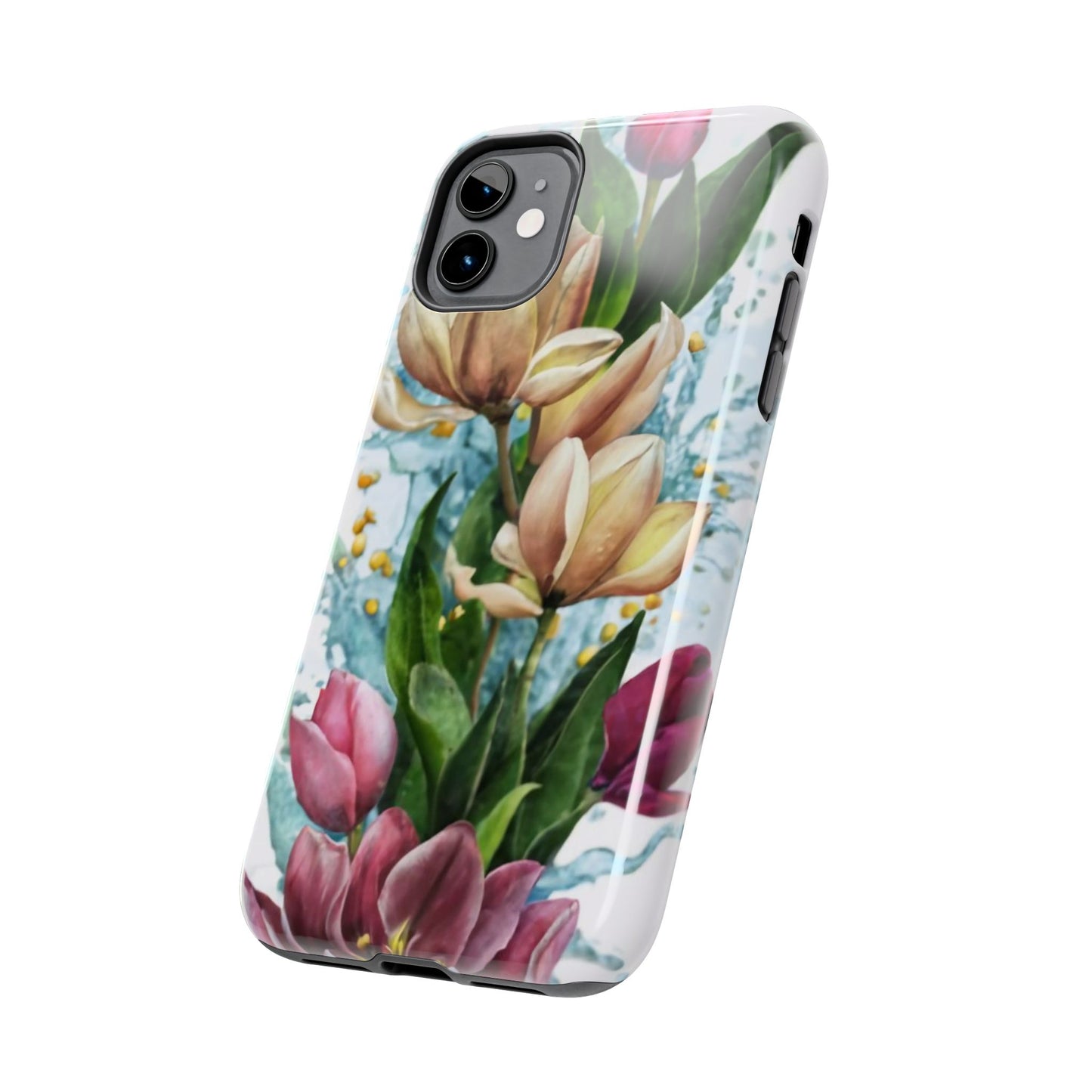 Blossom Splash Watercolor Floral Tough Phone Case