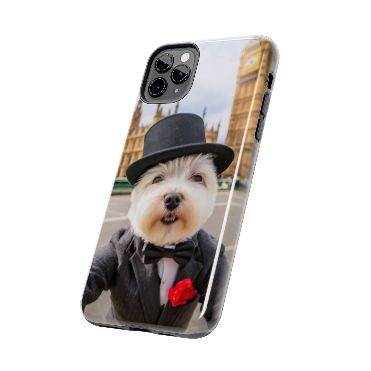 Dapper Maltese Selfie at Big Ben Tough Phone Case