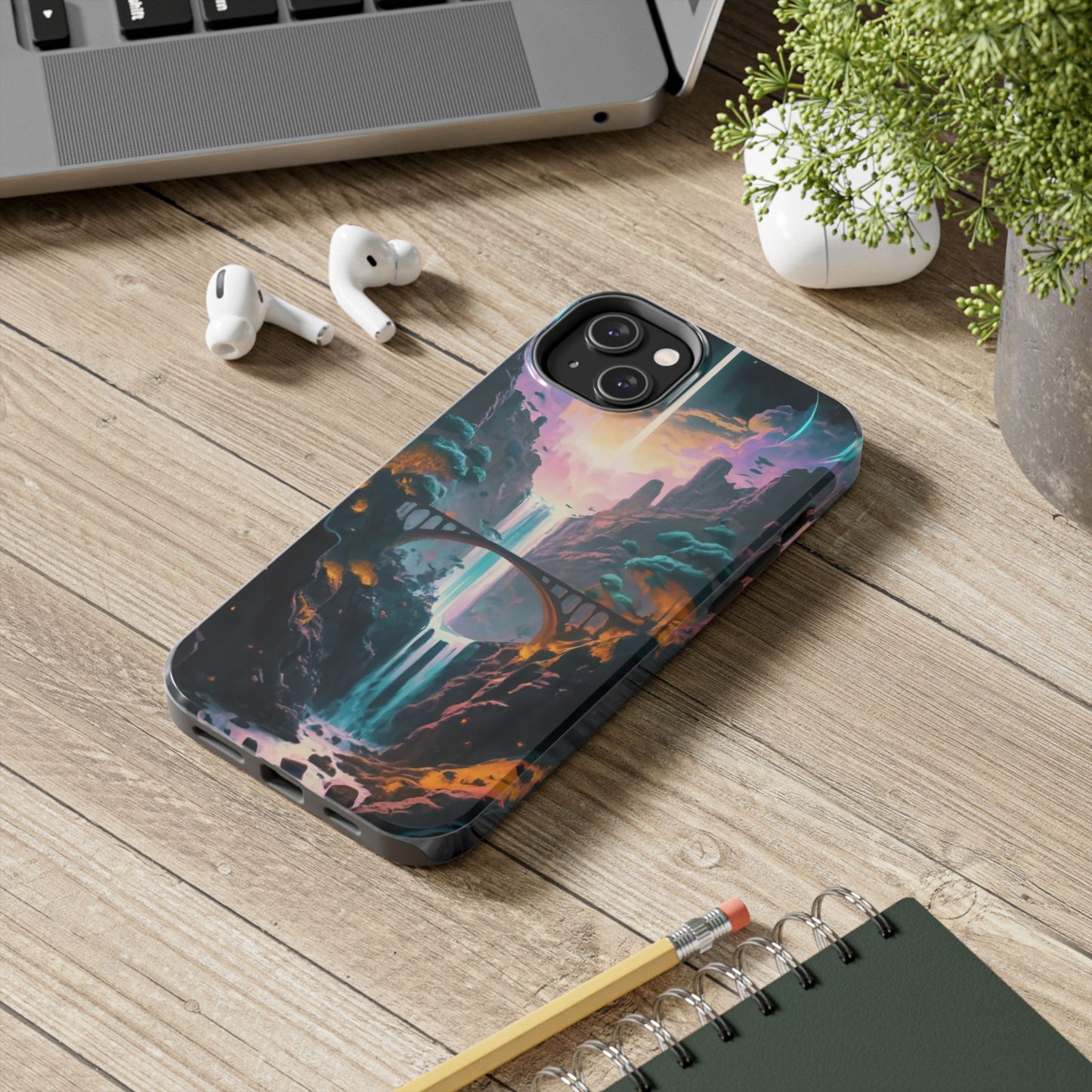 Midnight Cascade Blue Moon Tough Phone Case