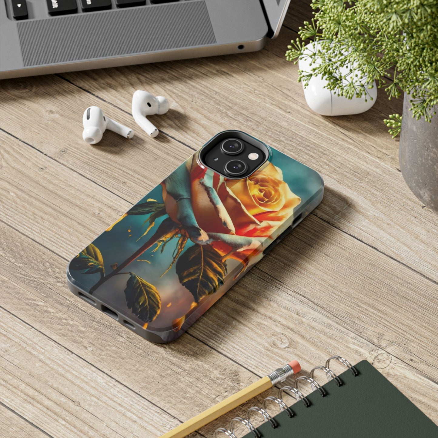 Golden Rose Elegance Tough Phone Case