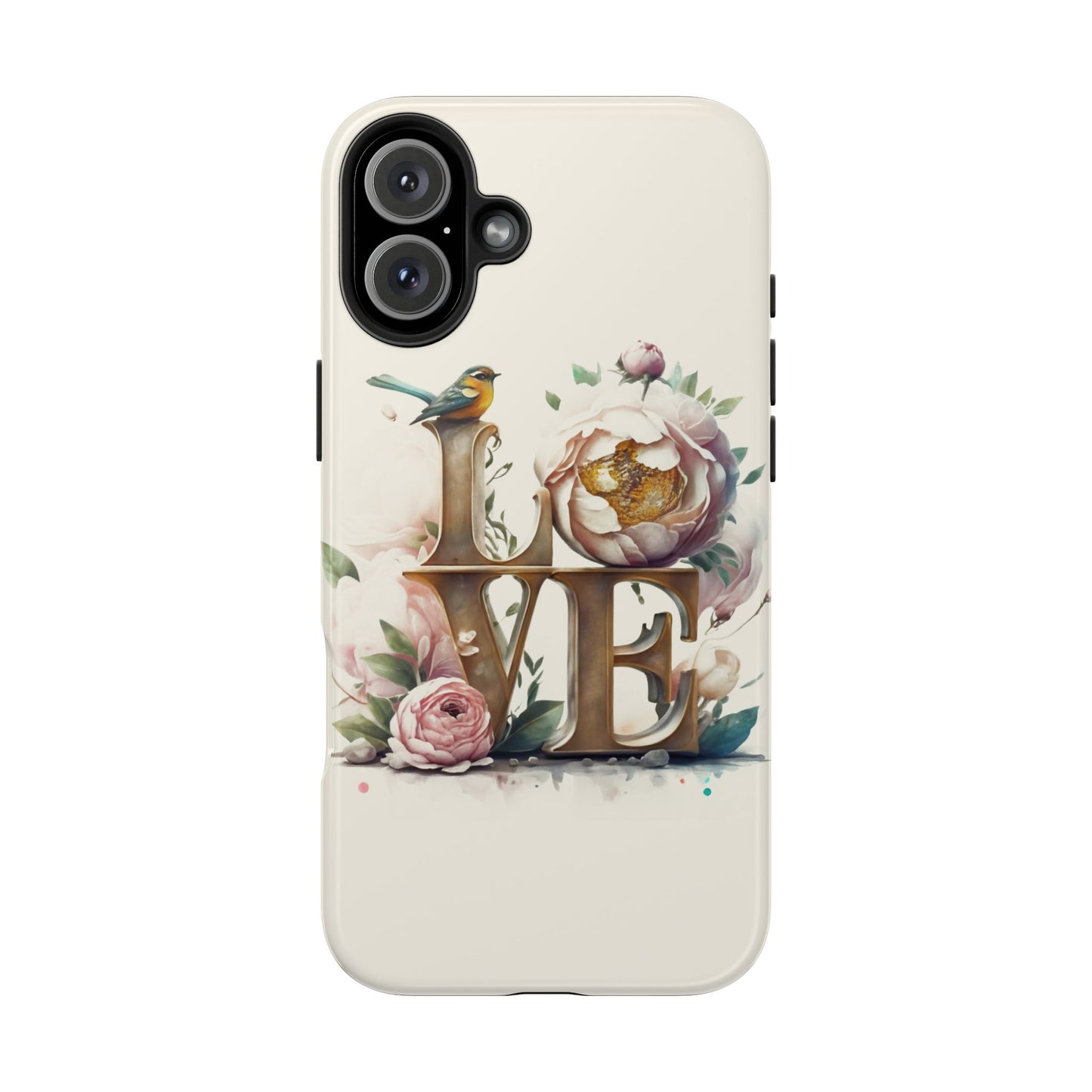 Lovebird and Bloom Watercolor Tough Phone Case