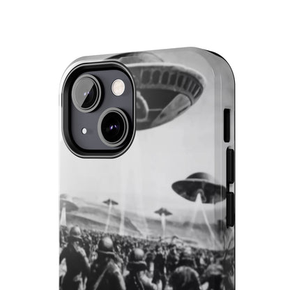 RetroWar UFO Encounter Tough Phone Case