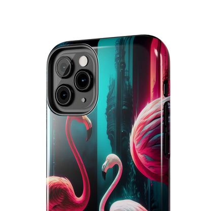 Vibrant Flamingo Gathering Tough Phone Case