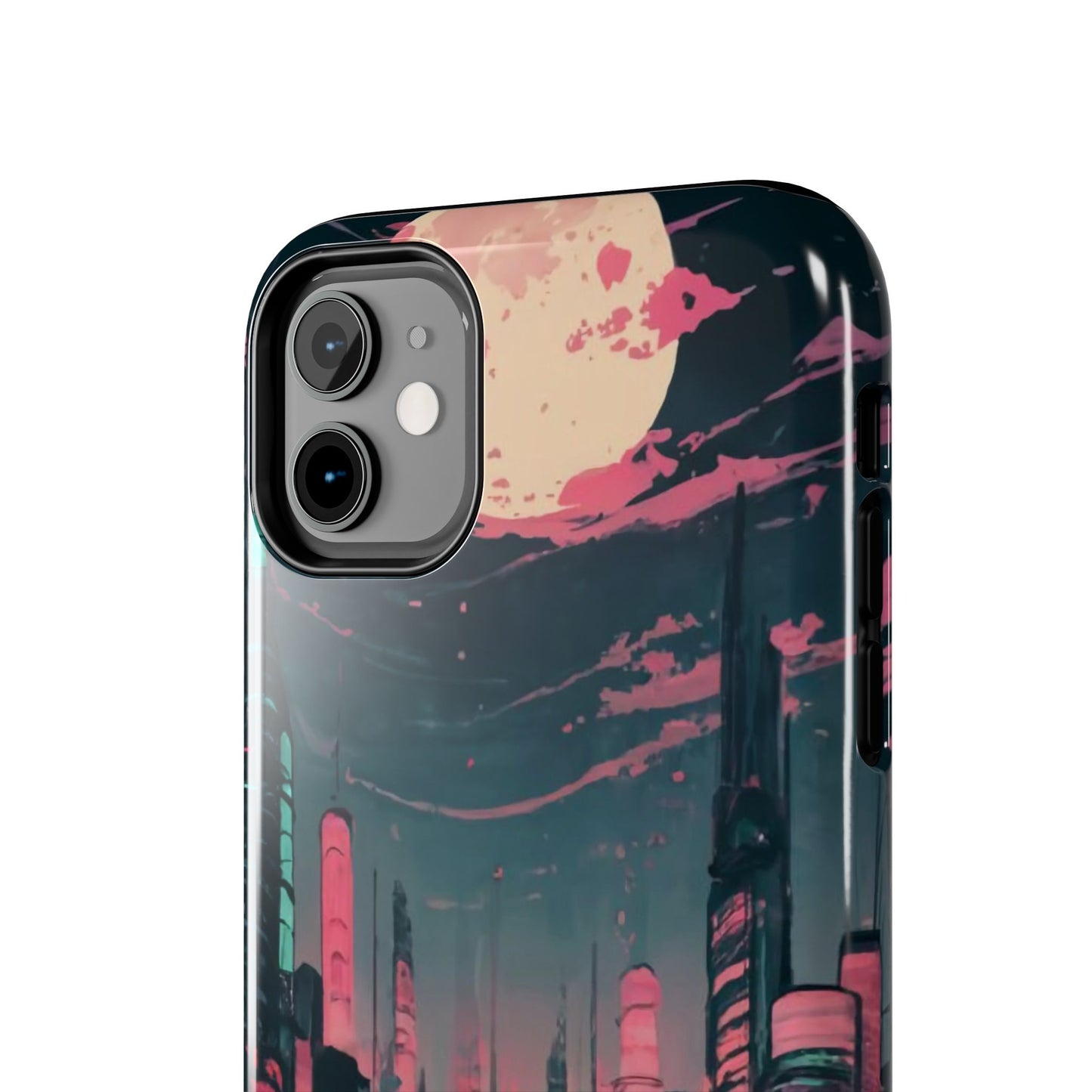 Moonlit Cityscape Night View Tough Phone Case