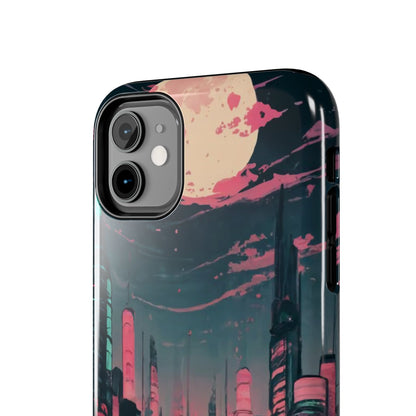 Moonlit Cityscape Night View Tough Phone Case