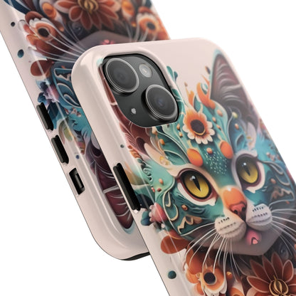 Floral Feline Armor Case