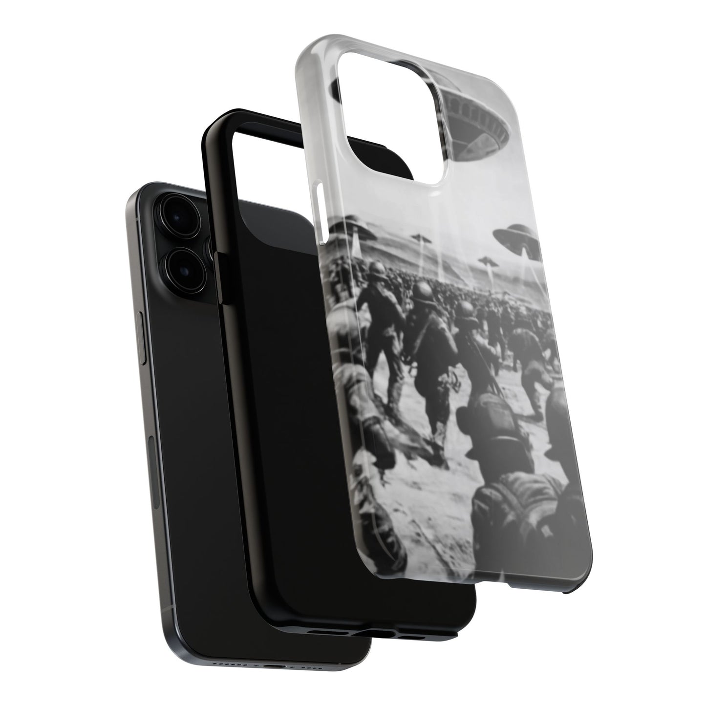 RetroWar UFO Encounter Tough Phone Case