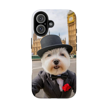 Dapper Maltese Selfie at Big Ben Tough Phone Case