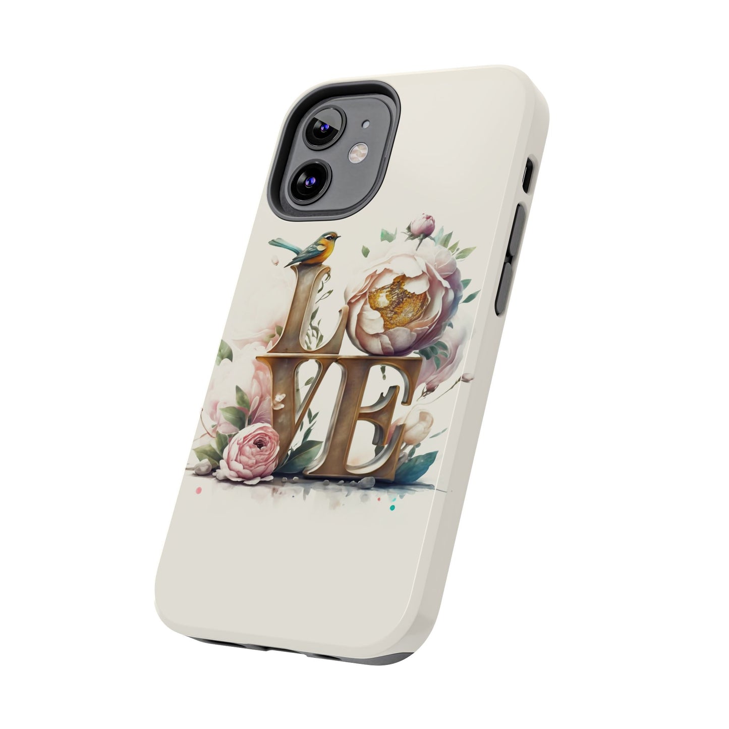 Lovebird and Bloom Watercolor Tough Phone Case