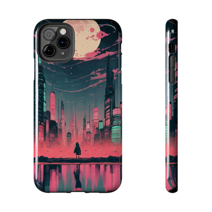 Moonlit Cityscape Night View Tough Phone Case