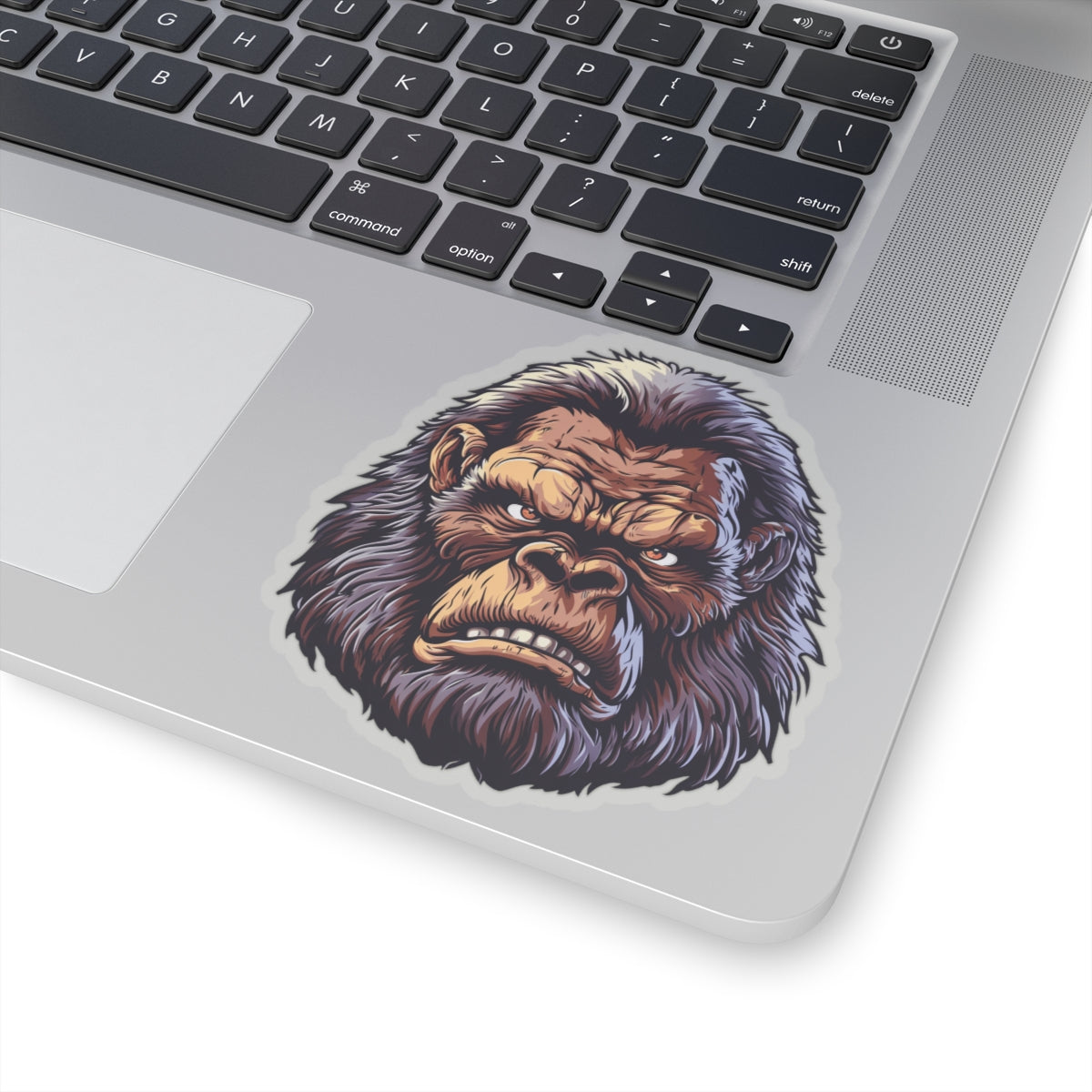 Angry Tan Fur Yeti Vinyl Sticker