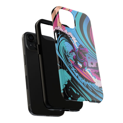 Cosmic T-Rex Surfer Adventure Tough Phone Case