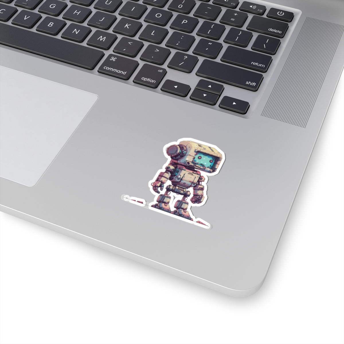 Junkyard Pixelated Robot Vinyl Sticker