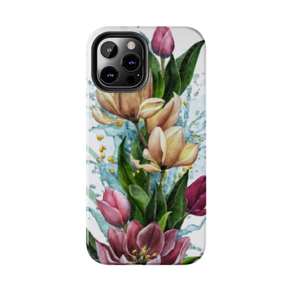 Blossom Splash Watercolor Floral Tough Phone Case