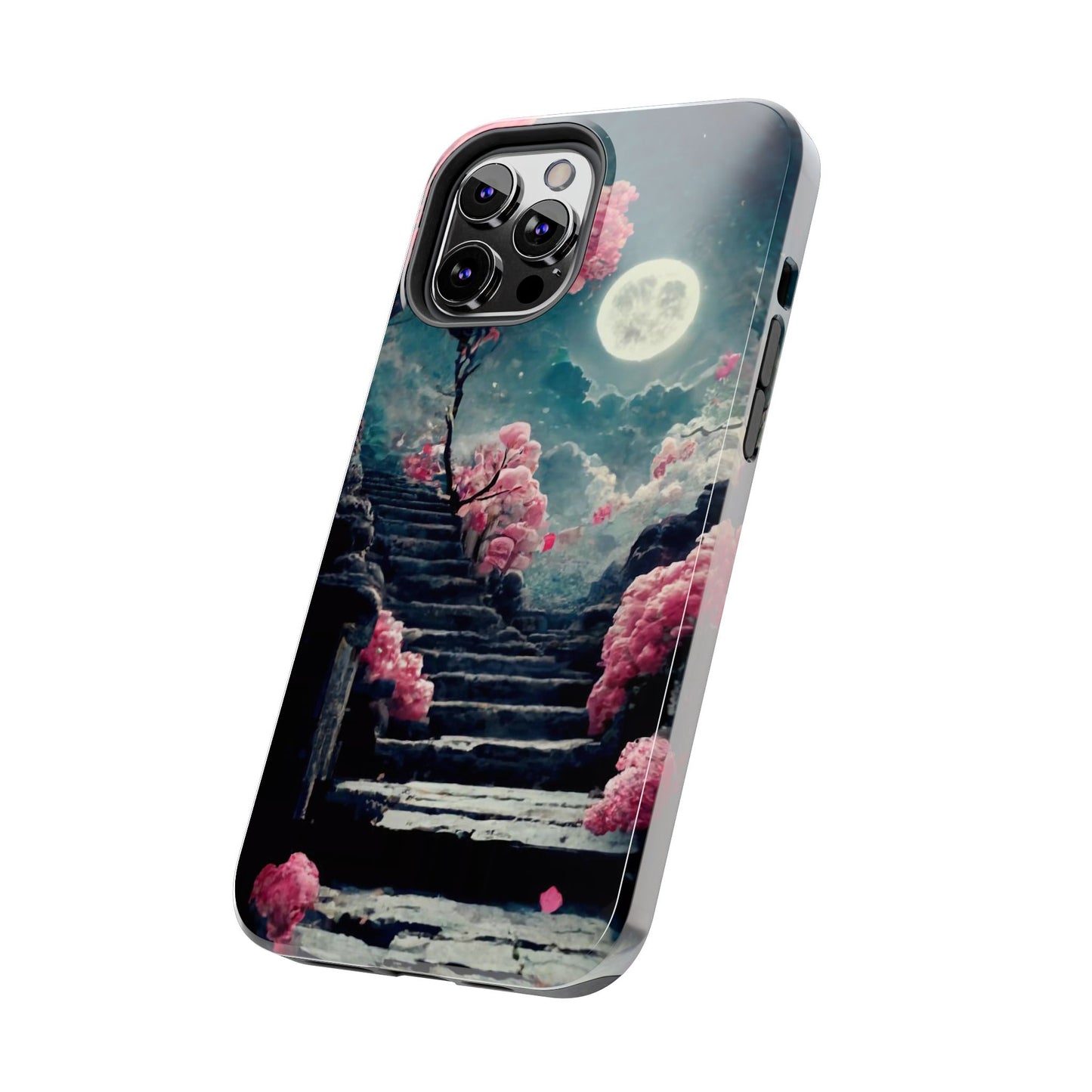 Mountain Path Cherry Blossoms Tough Phone Case