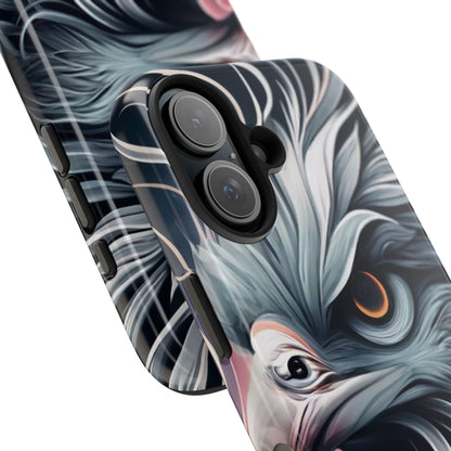 AviarySwirls Monochrome Bird Tough Phone Case