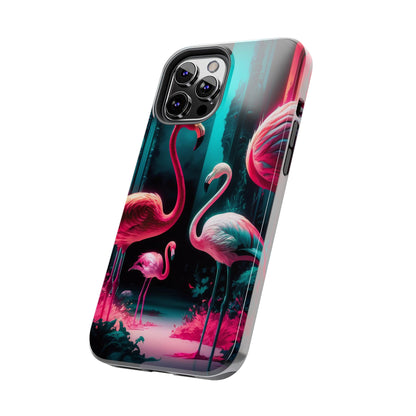 Vibrant Flamingo Gathering Tough Phone Case