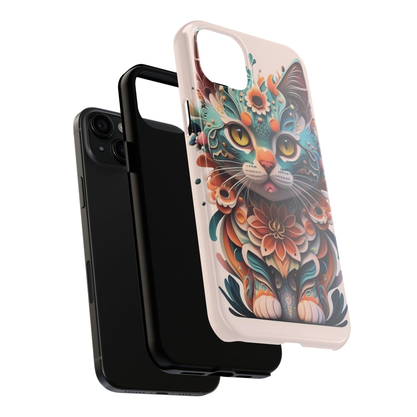 Floral Feline Armor Case