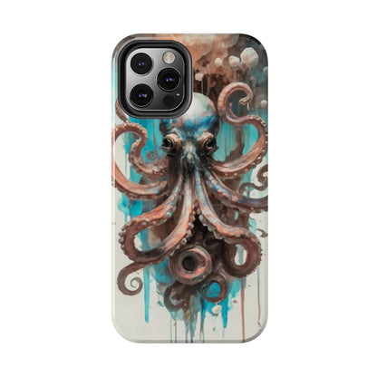 Serene Octopus Watercolor Tough Phone Case
