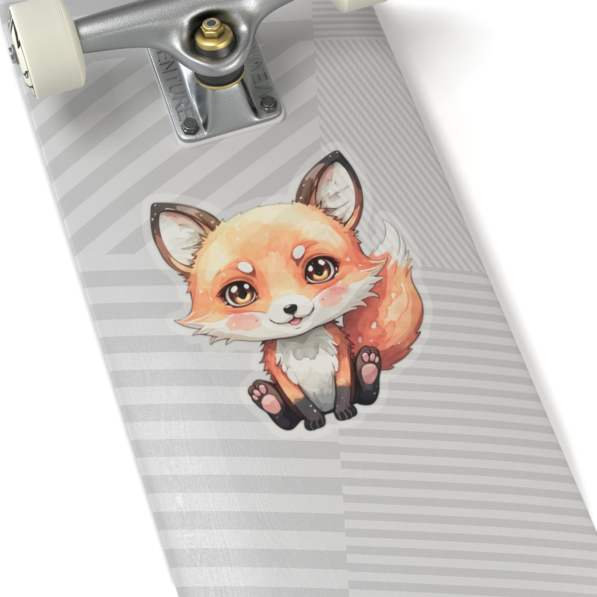 Whimsical Fox Watercolor Cartoon Sticker