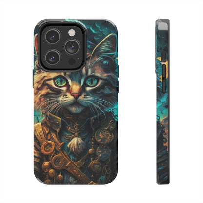 Cartoon Cat Pirate Starry Night Tough Phone Case