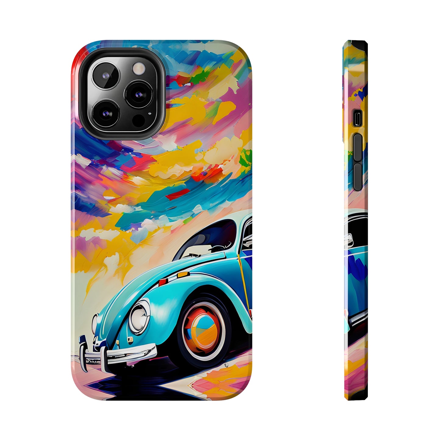 Painted Blue VDub Beetle - Tough Phone Case