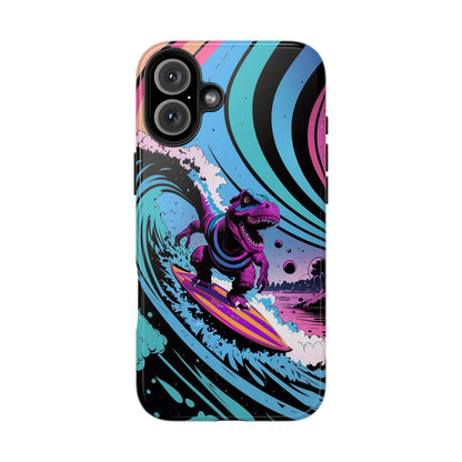 Cosmic T-Rex Surfer Adventure Tough Phone Case