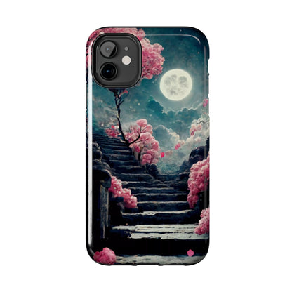 Mountain Path Cherry Blossoms Tough Phone Case