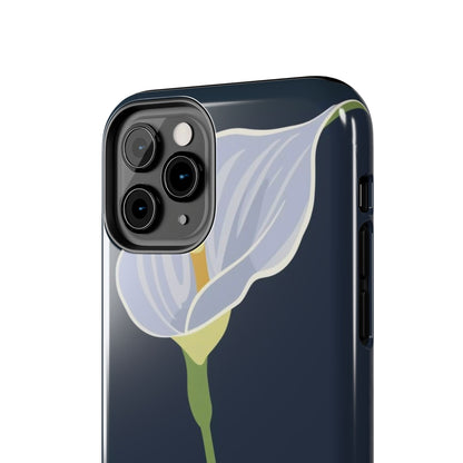 Blue Calla Flower Vector Poster Tough Phone Case