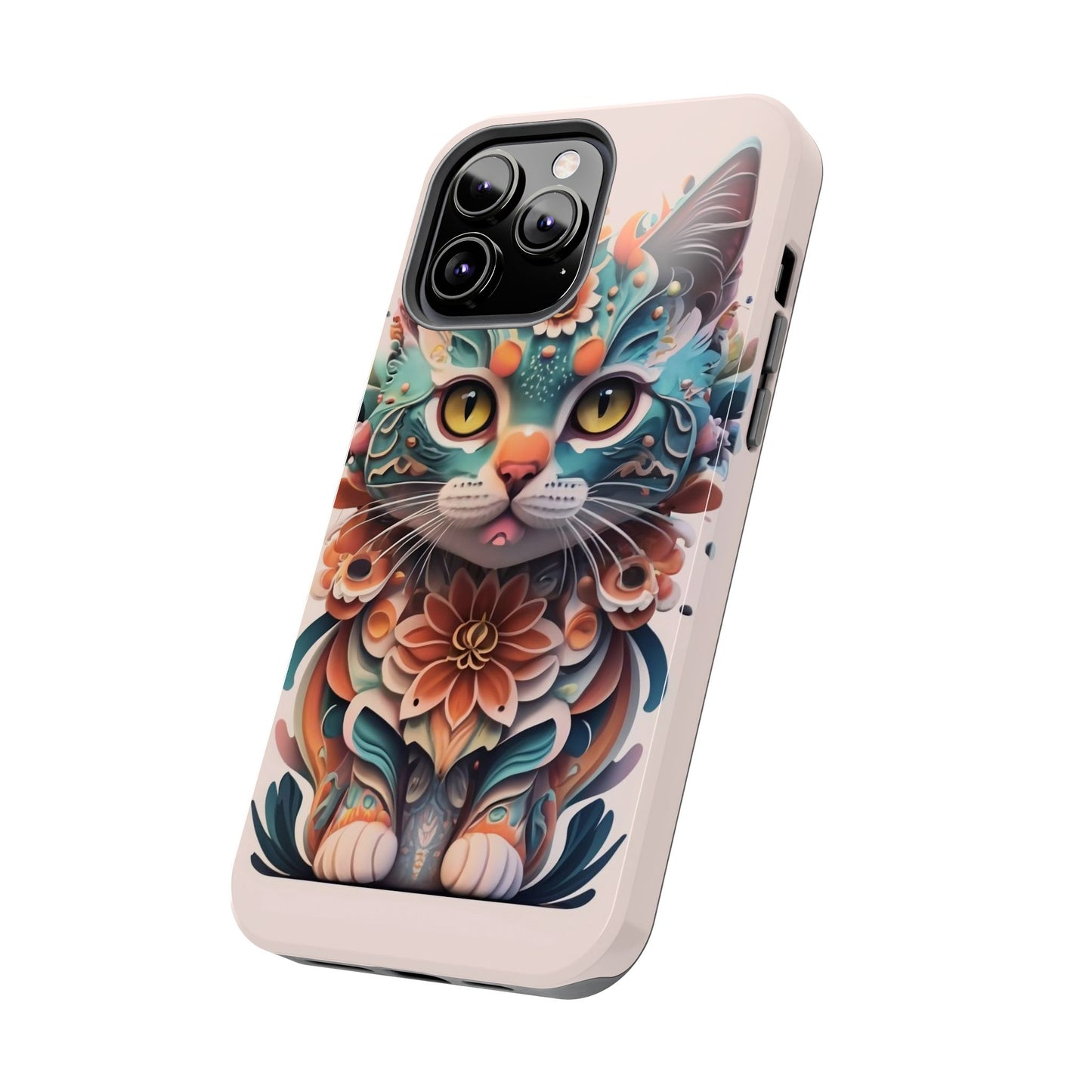 Floral Feline Armor Case