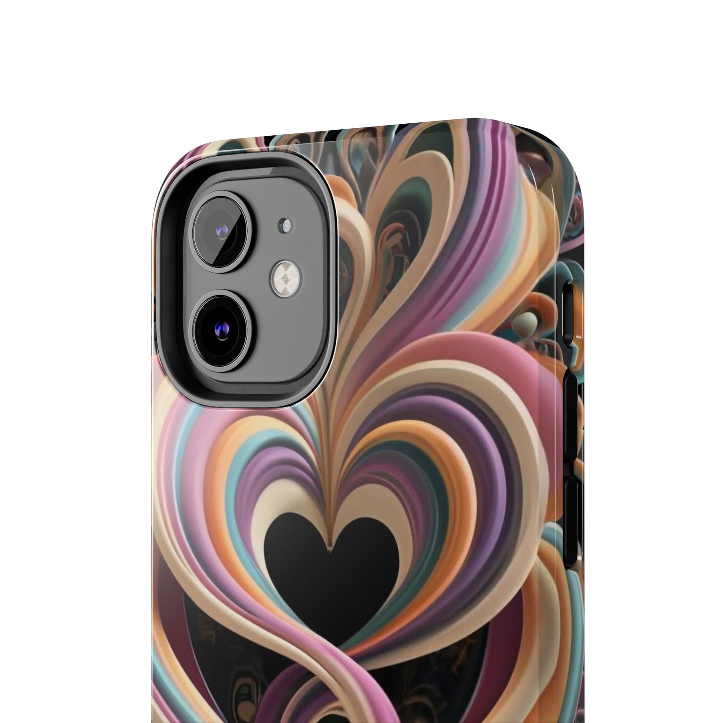 Pastel Heart Wave Abstract Tough Phone Case