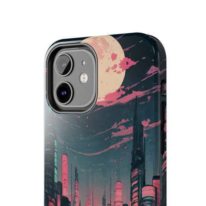 Moonlit Cityscape Night View Tough Phone Case