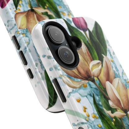 Blossom Splash Watercolor Floral Tough Phone Case