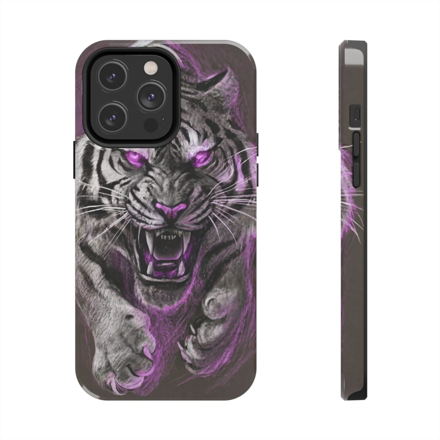 Enigmatic Hunter Tiger Sketch Tough Phone Case