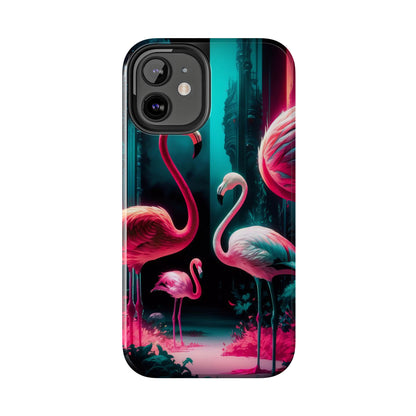 Vibrant Flamingo Gathering Tough Phone Case