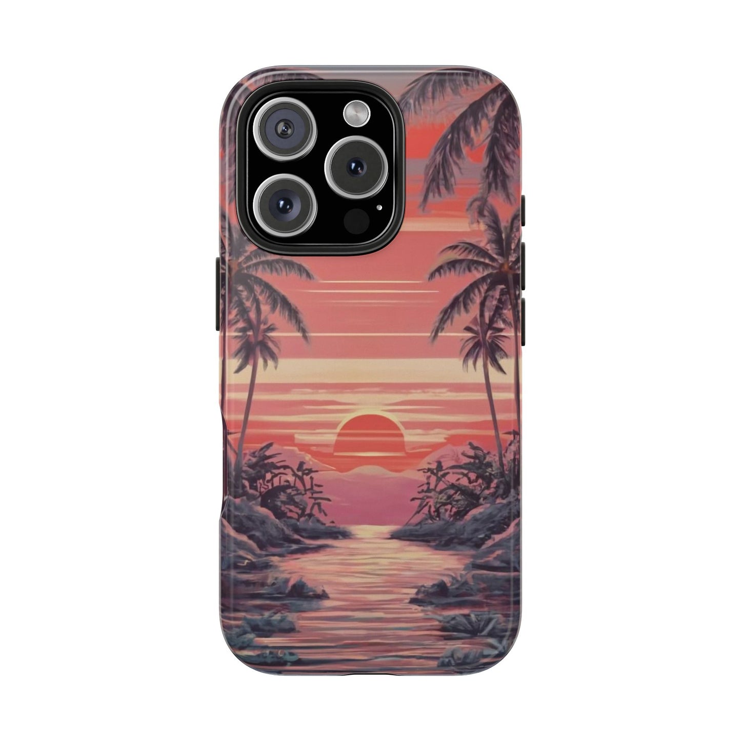 Sunset Serenity Palm Shore Tough Phone Case