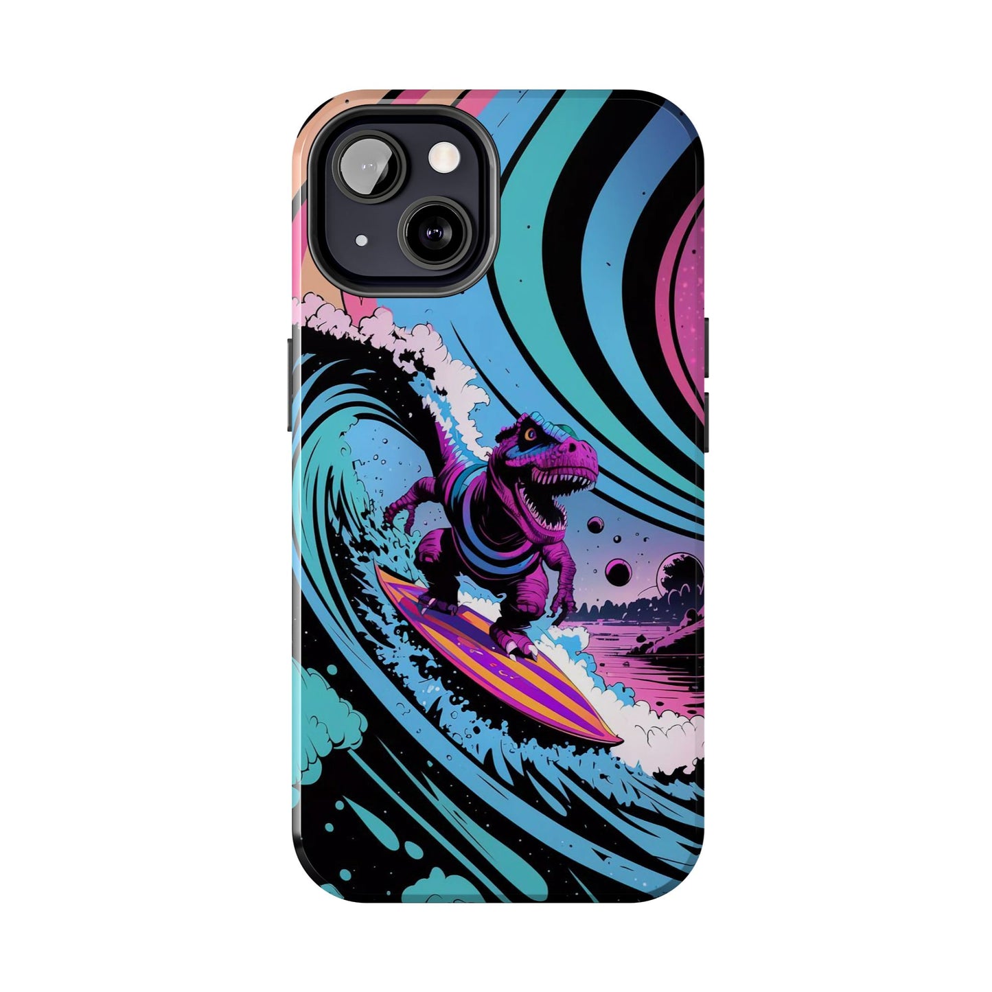 Cosmic T-Rex Surfer Adventure Tough Phone Case