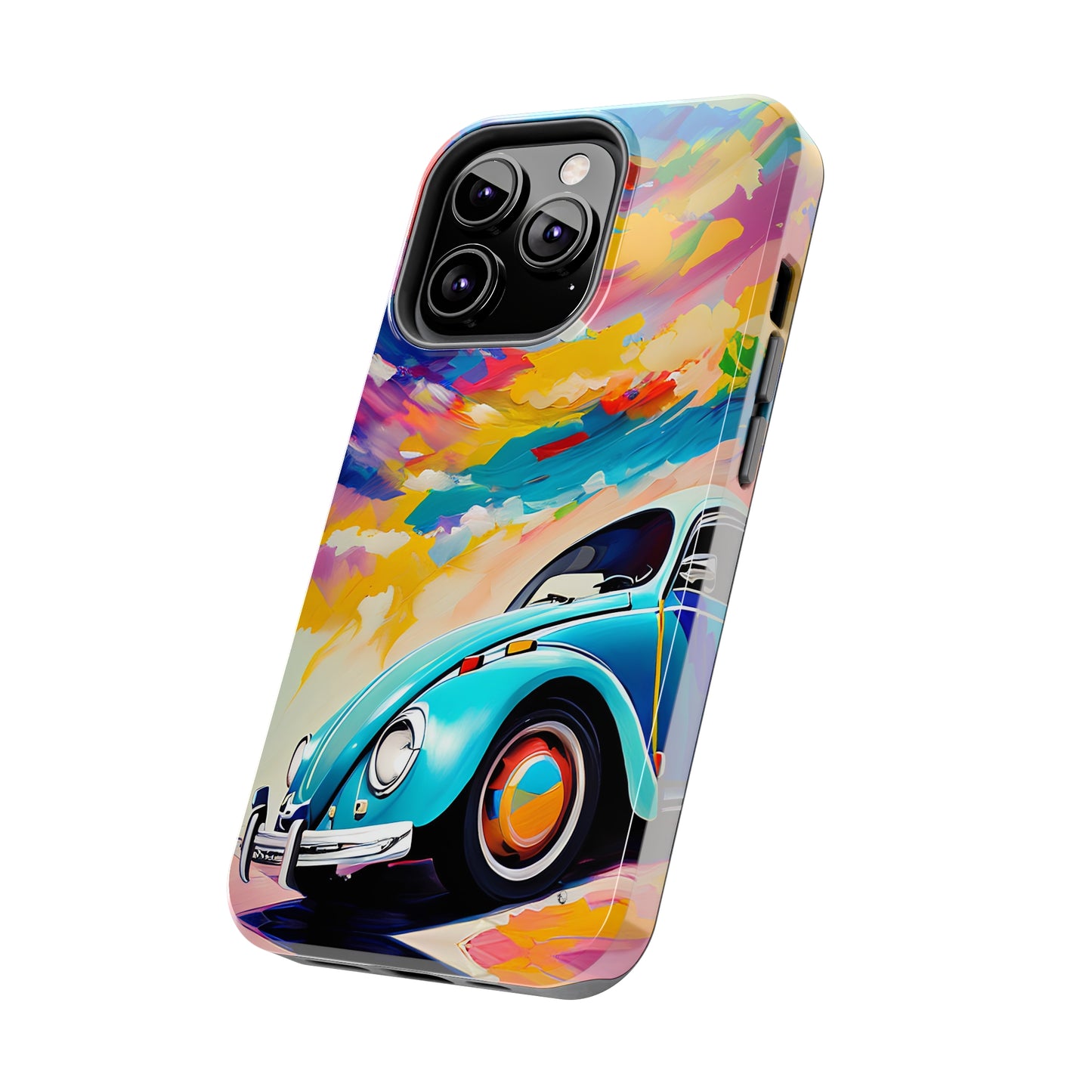 Painted Blue VDub Beetle - Tough Phone Case