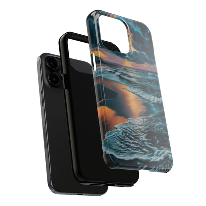 Coastal Sunset Waves Tough Phone Case