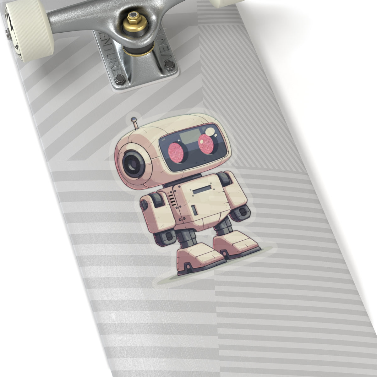 Retro Alarm Clock Robot Vinyl Sticker