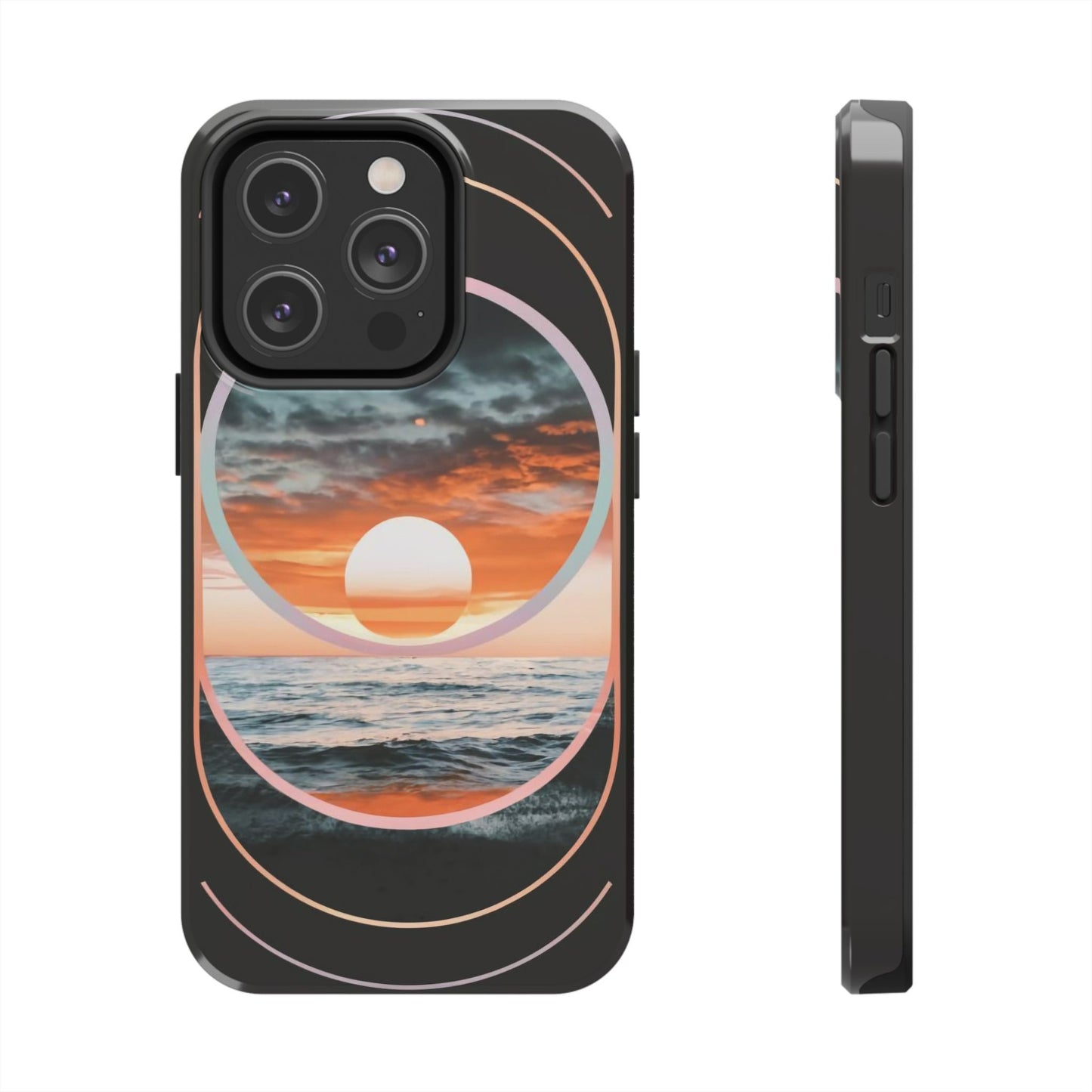 Fusion Sunset Abstract Art Tough Phone Case