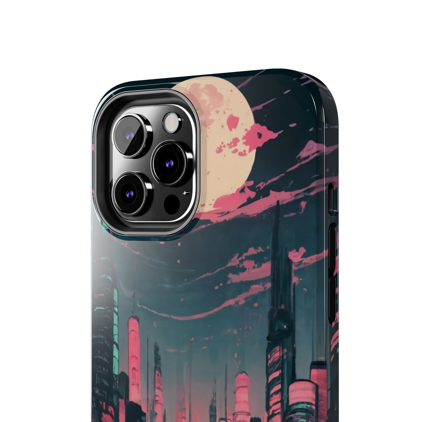 Moonlit Cityscape Night View Tough Phone Case