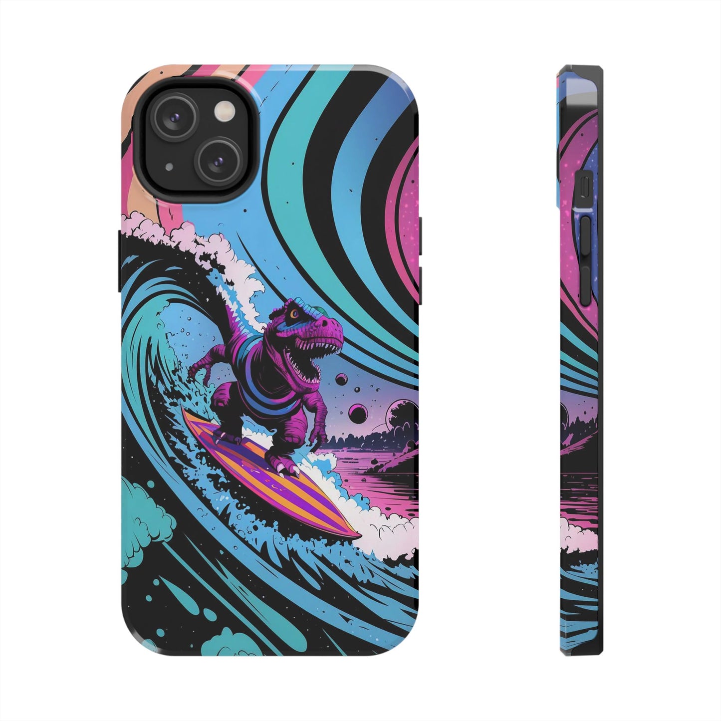 Cosmic T-Rex Surfer Adventure Tough Phone Case