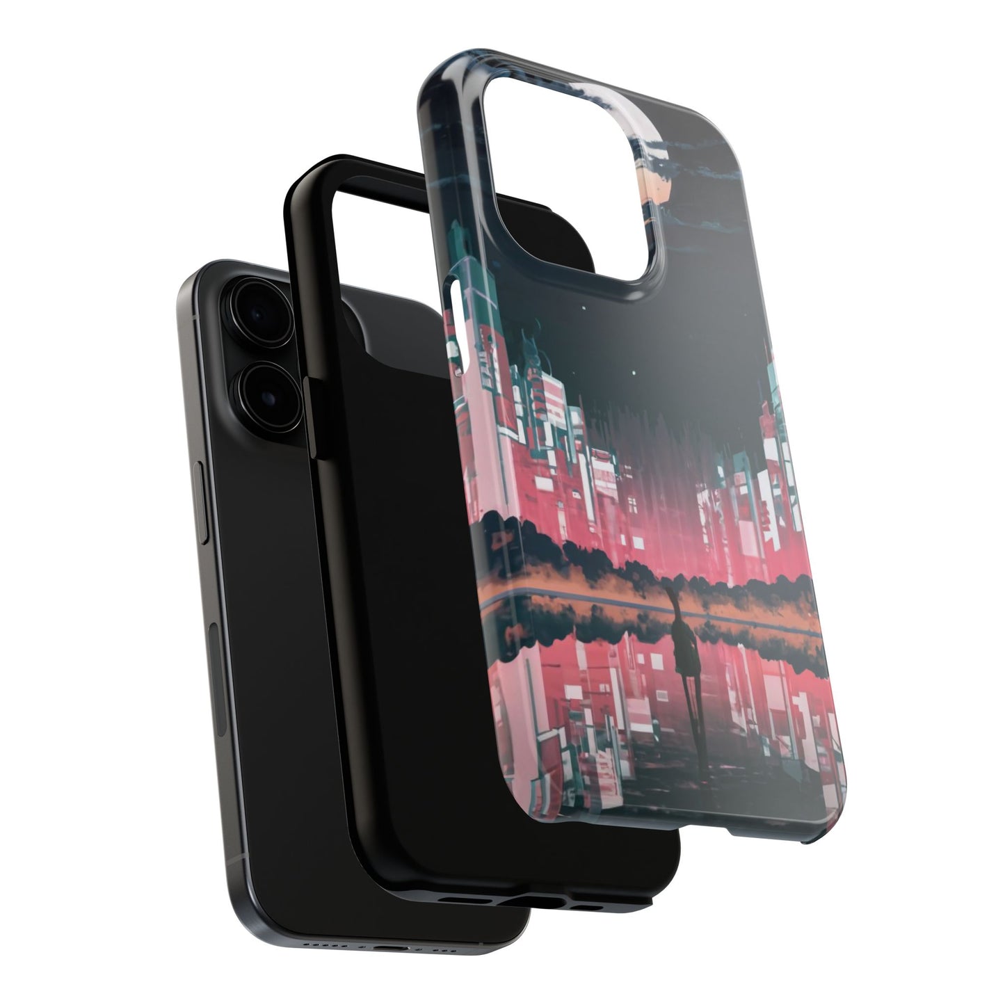 Moonlit Waterfront City Night Tough Phone Case