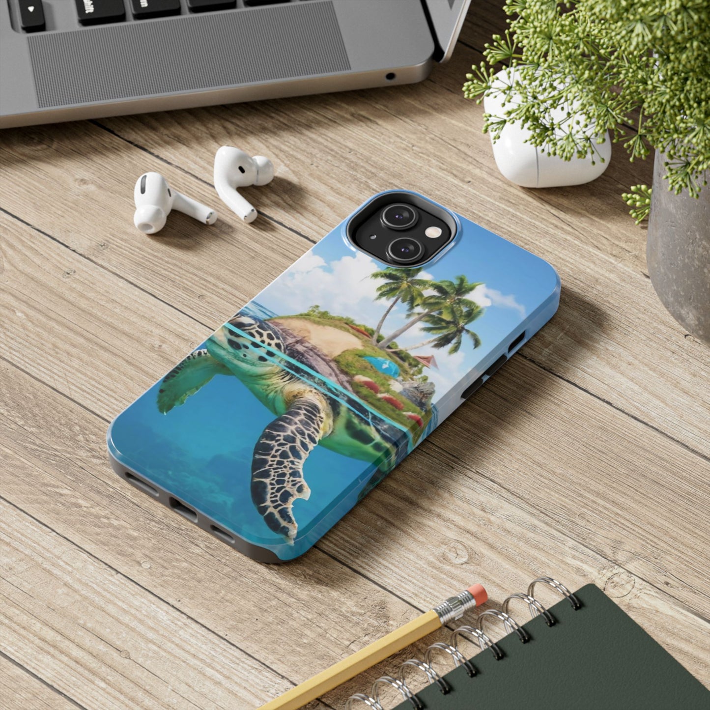 Island Turtle Ocean Adventure Tough Phone Case