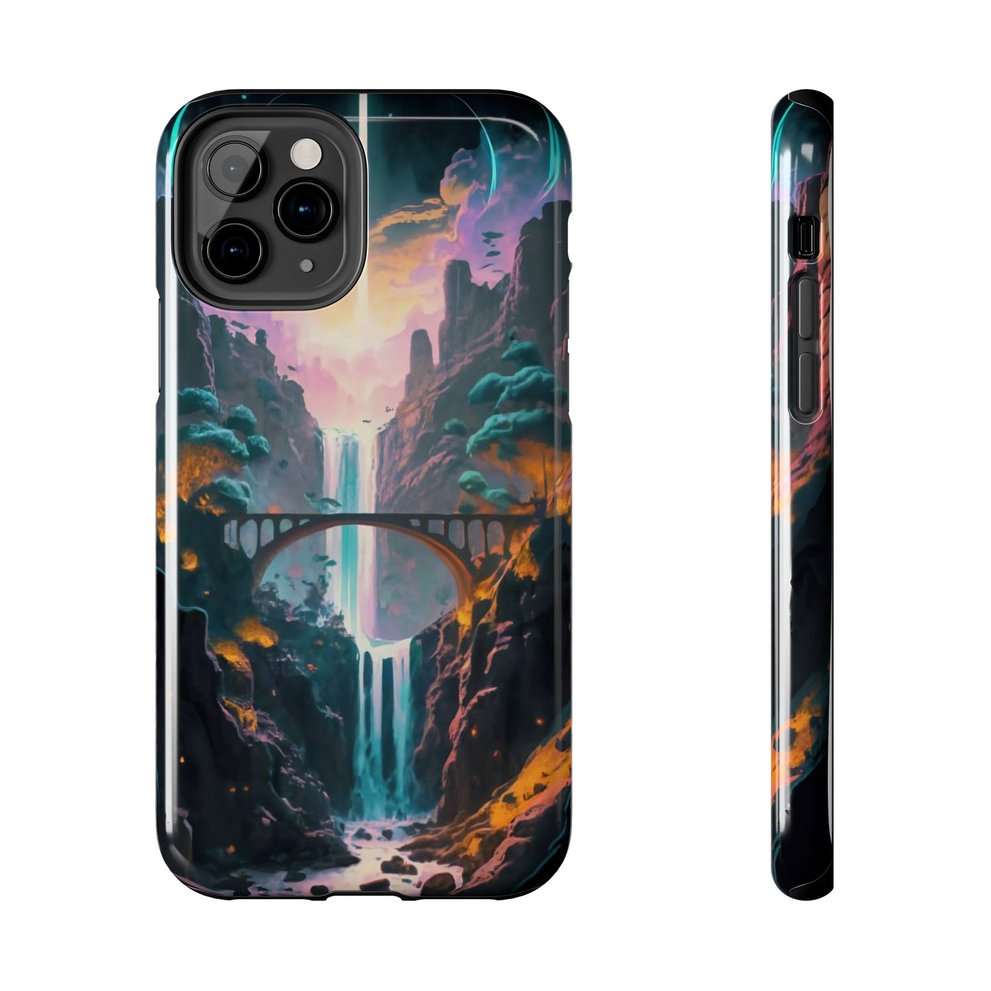 Midnight Cascade Blue Moon Tough Phone Case