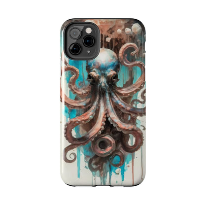 Serene Octopus Watercolor Tough Phone Case