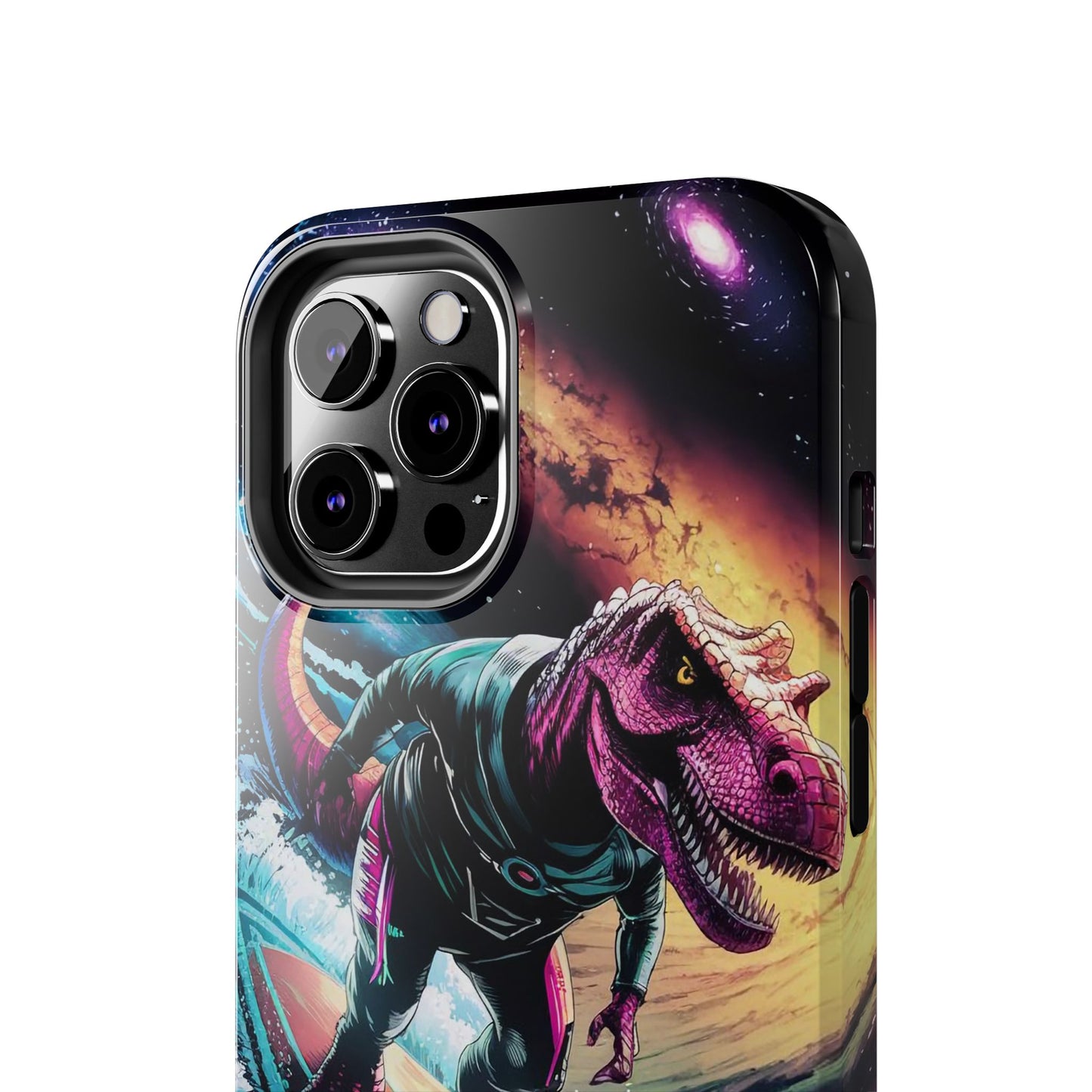 Cosmic T-Rex Surfer Tough Phone Case