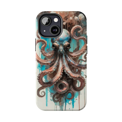 Serene Octopus Watercolor Tough Phone Case